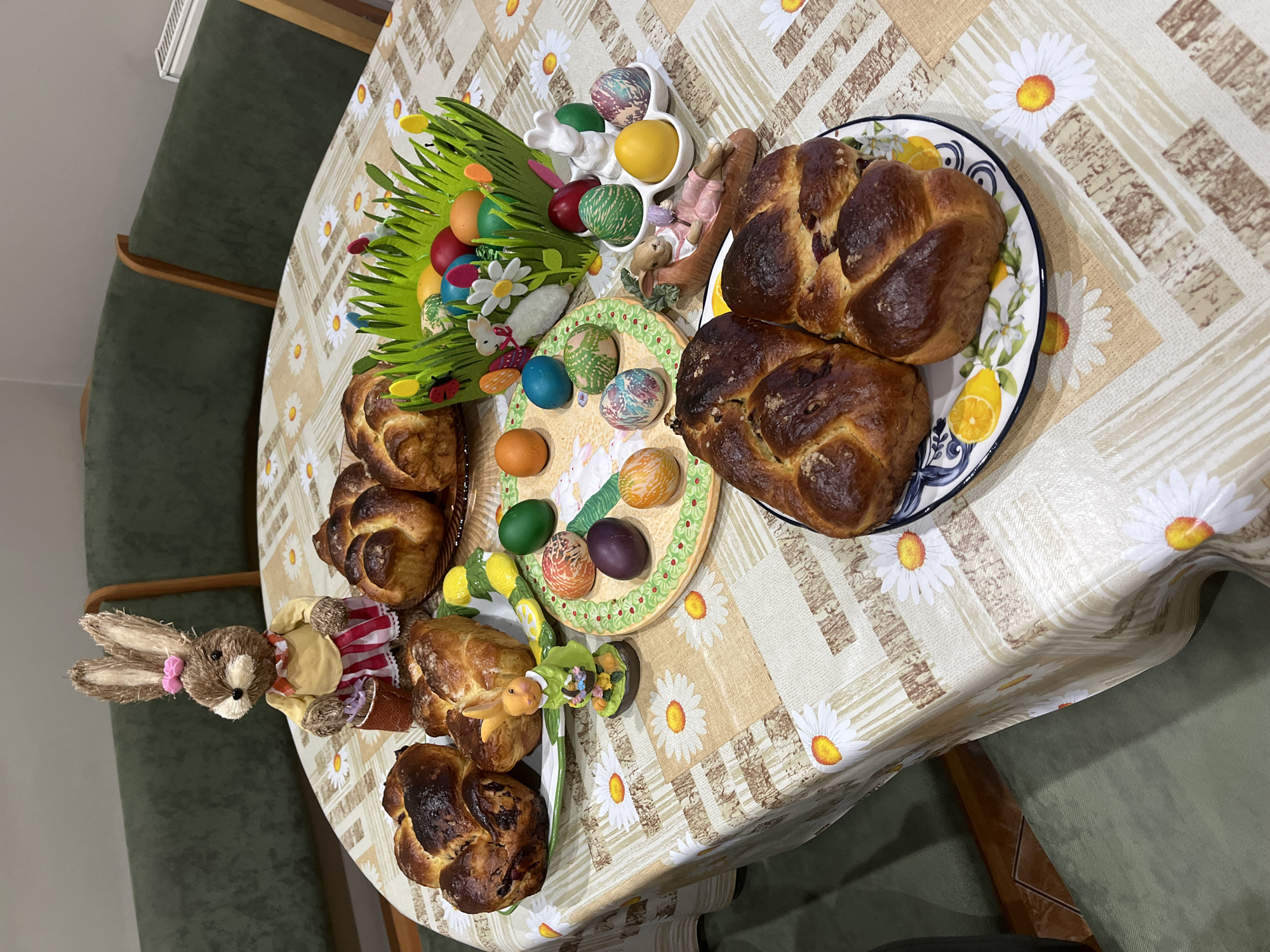 Traditional Easter celebration captured in Bulgarian home