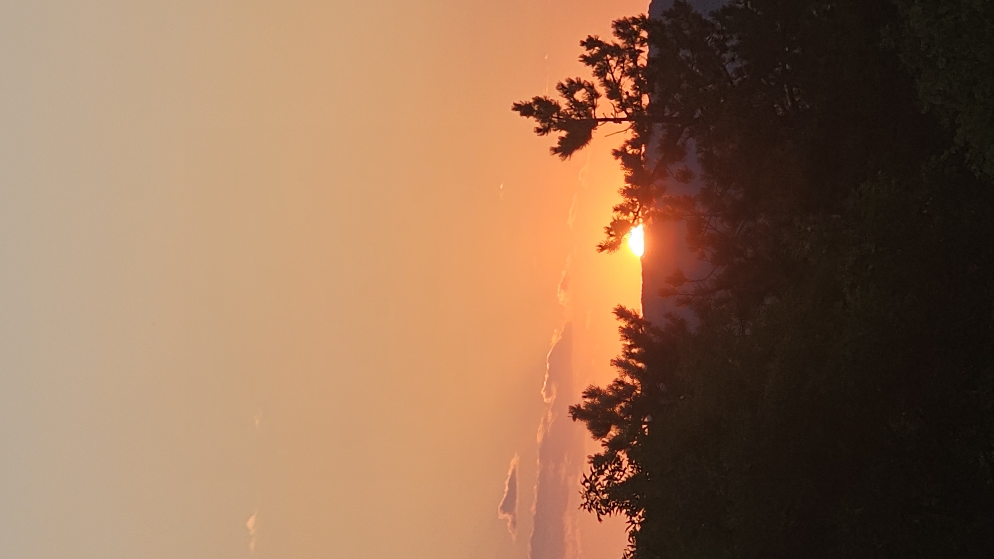 Sunset views over Stara Zagora from a forested hilltop