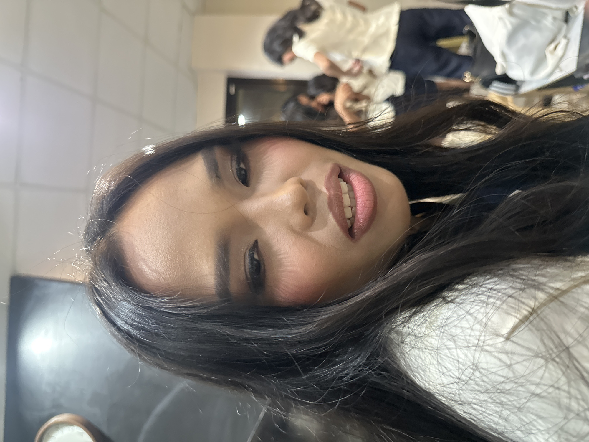 Makeup session and selfies in Davao City dressing room