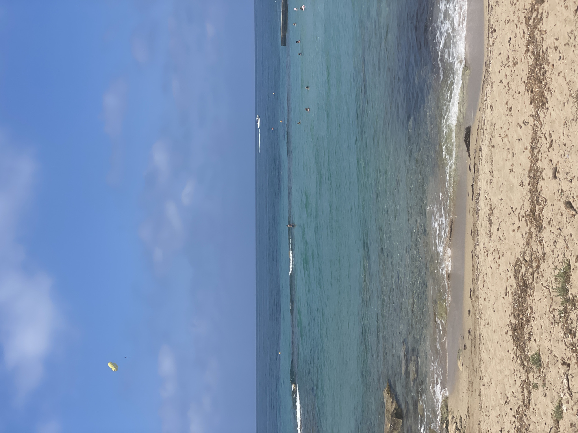 Lazy summer morning on the rocky Paphos coastline
