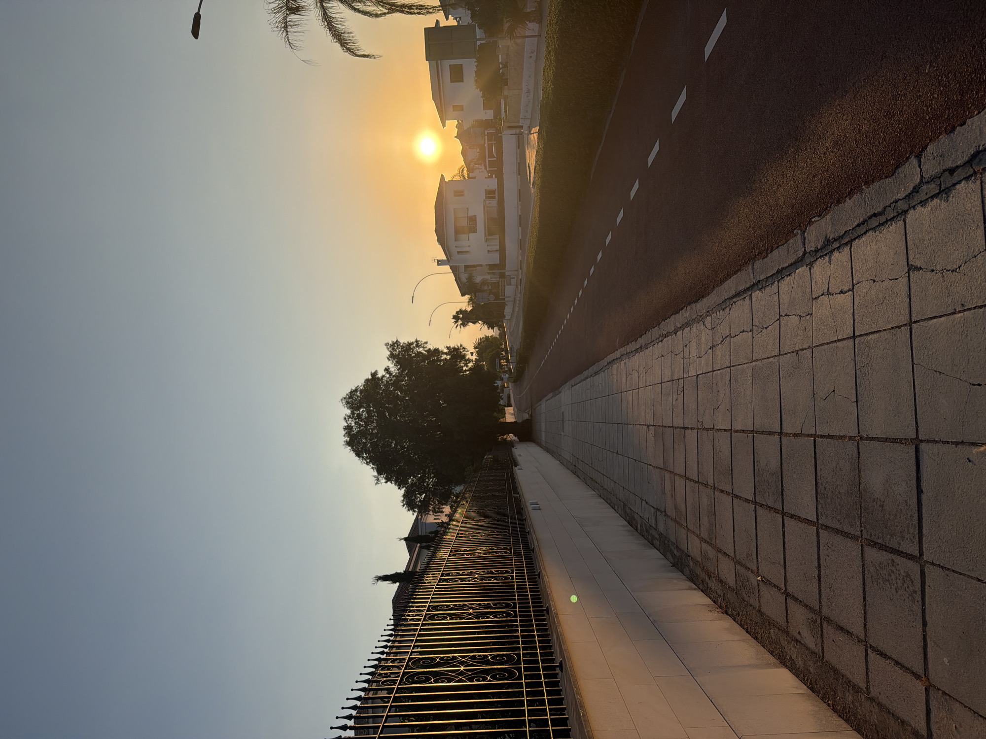 Evening stroll through Pervolia residential area during golden hour