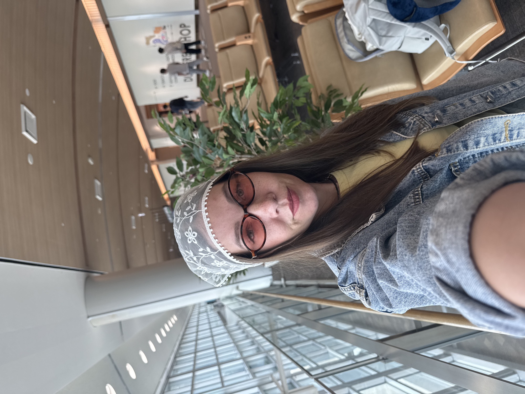 Woman photographed at Fukuoka Airport terminal early morning