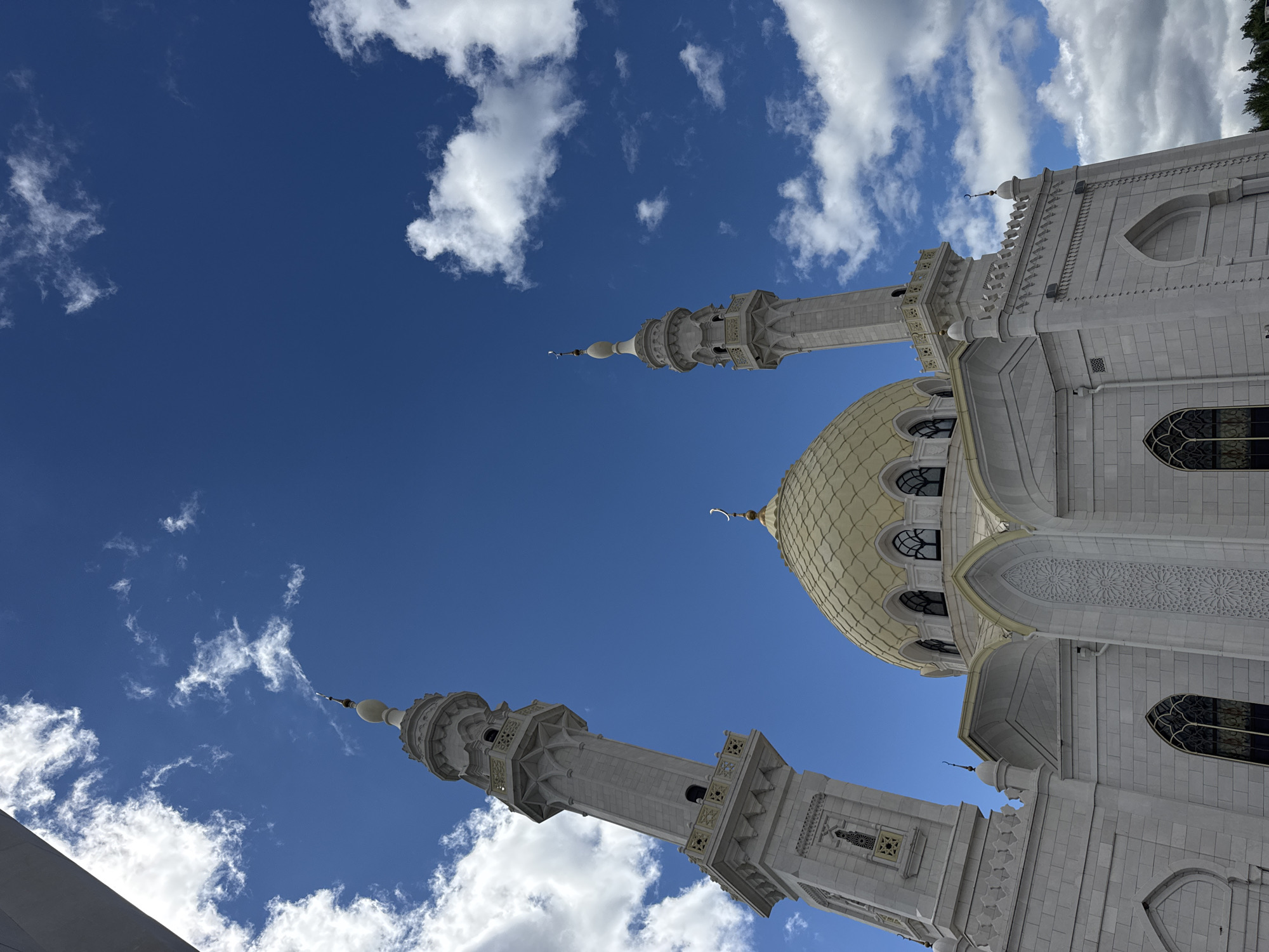 White Mosque in Bolgar, Russia, on a clear summer morning