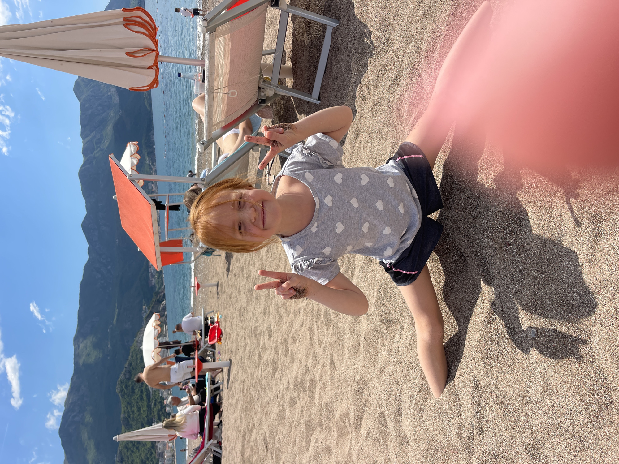 Beach day activities captured at Boreti, Montenegro resort