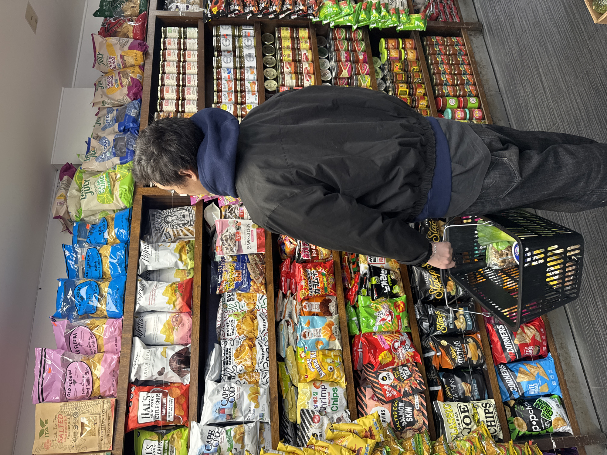 Late-night snack shopping documented at New York store