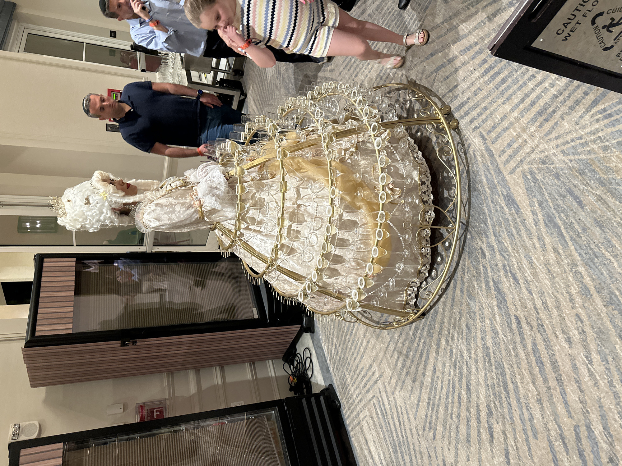 Historical costume spotted at indoor Aventura event