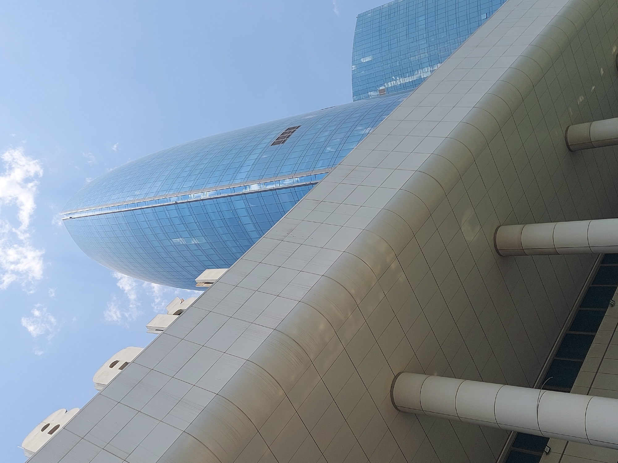 Baku's skyline and Caspian waterfront on a clear morning