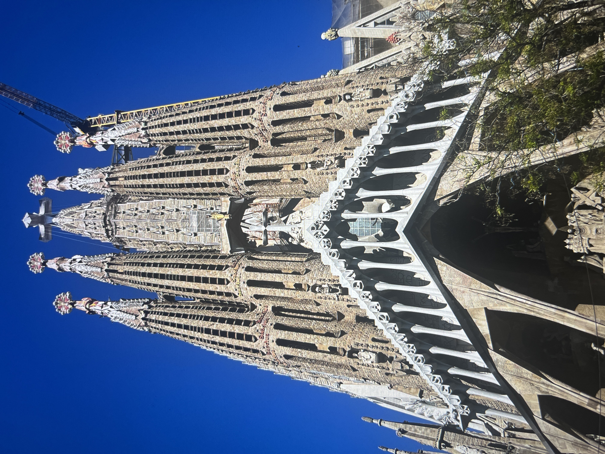 Barcelona basilica viewing and Netflix session captured simultaneously