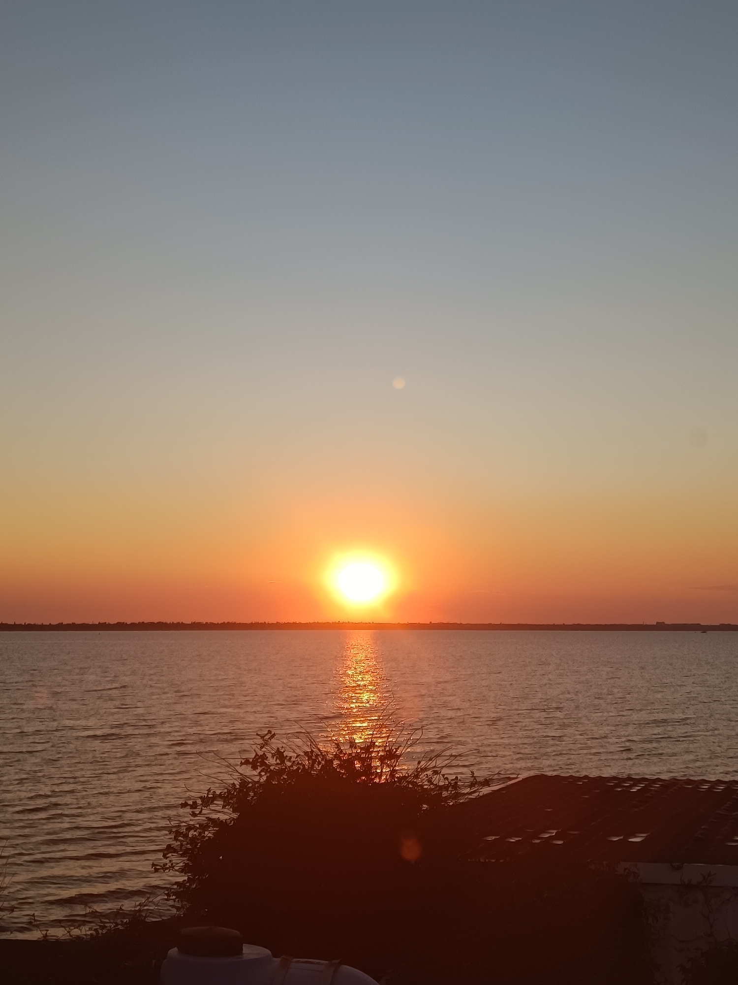 Golden sunset over the Black Sea at Zatoka