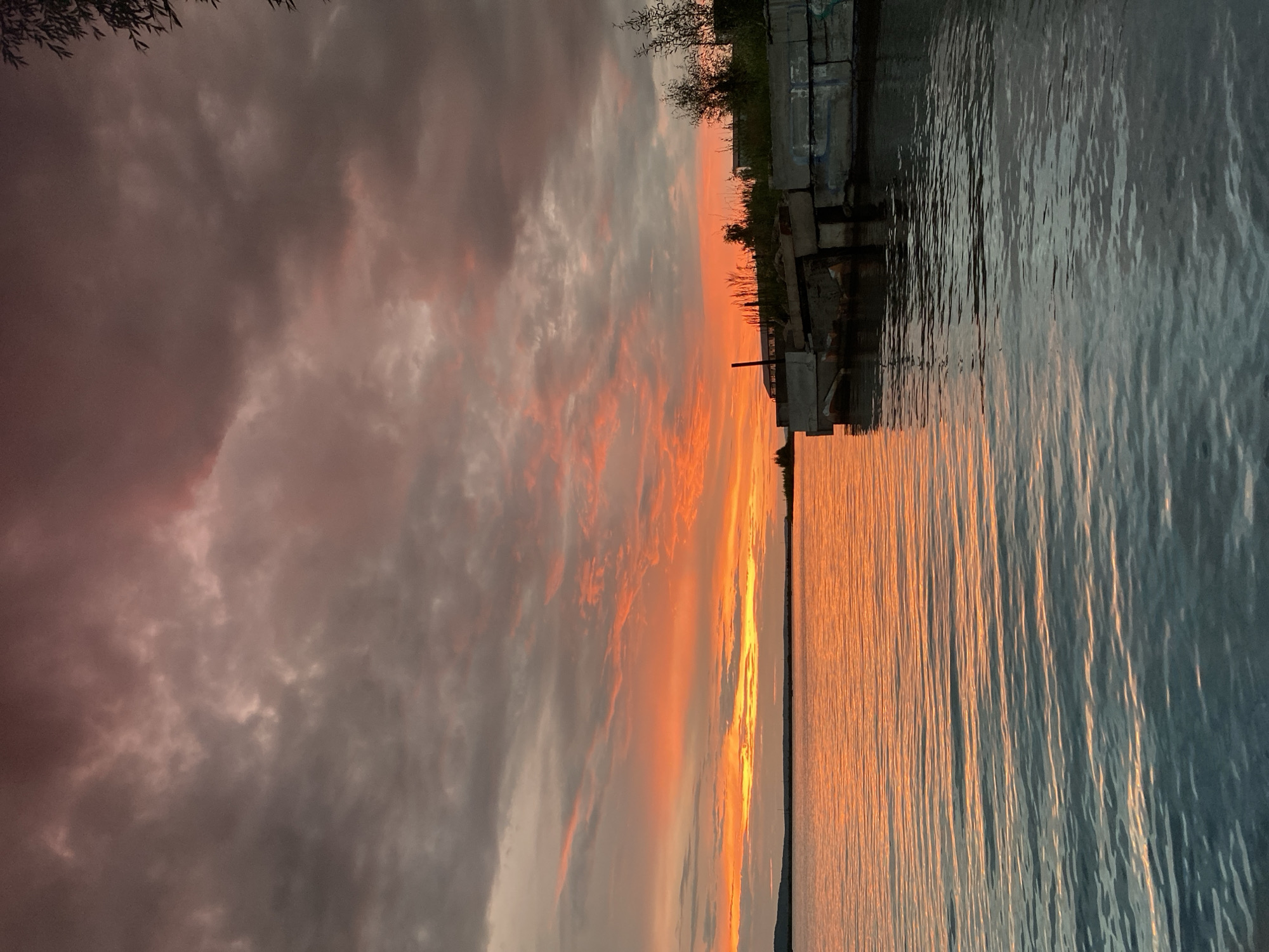 Sunset by the Kama River in Chaikovsky, pink dress in tow