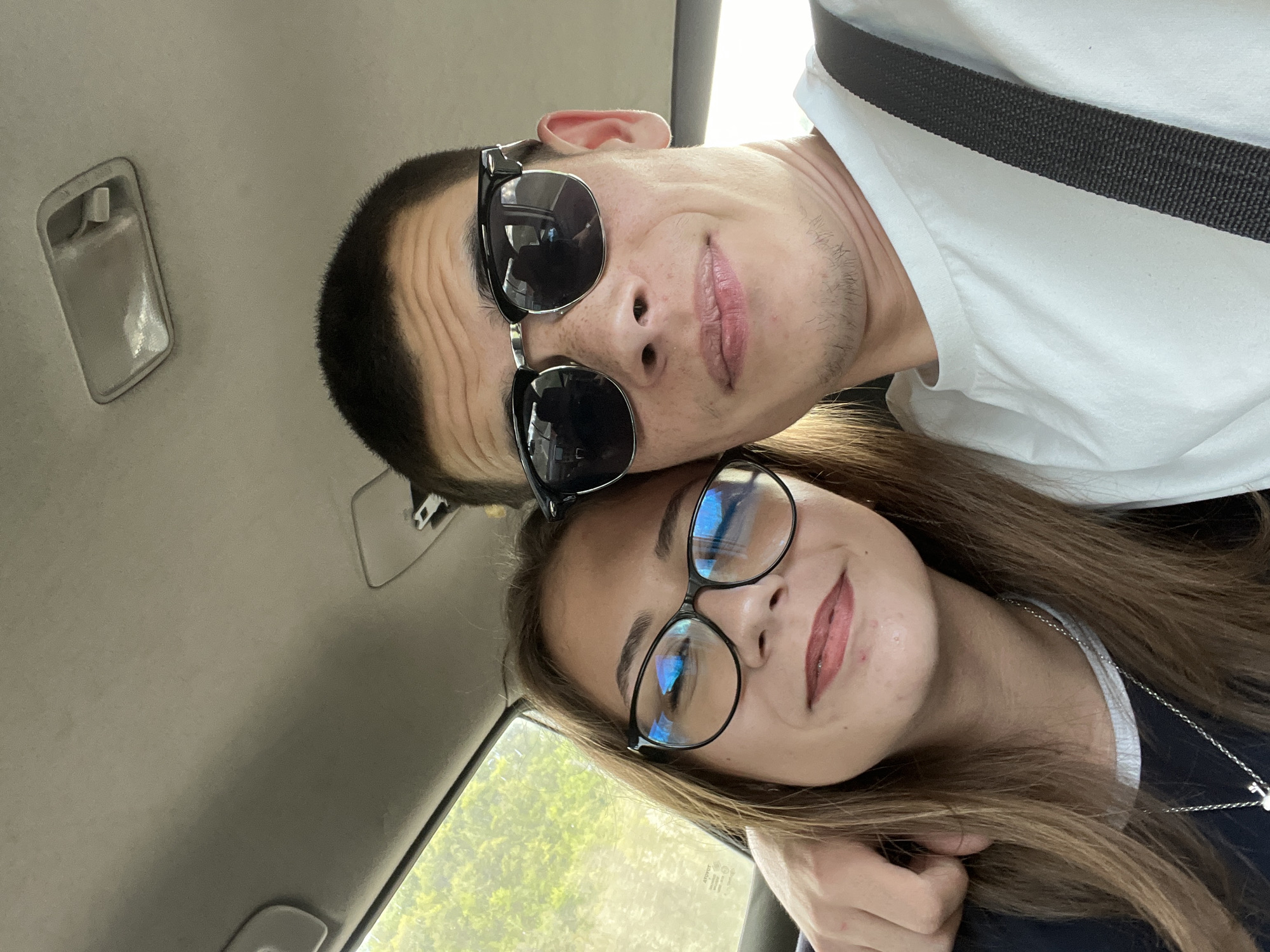 Couple Takes Selfie in Car in Kalofer, Bulgaria