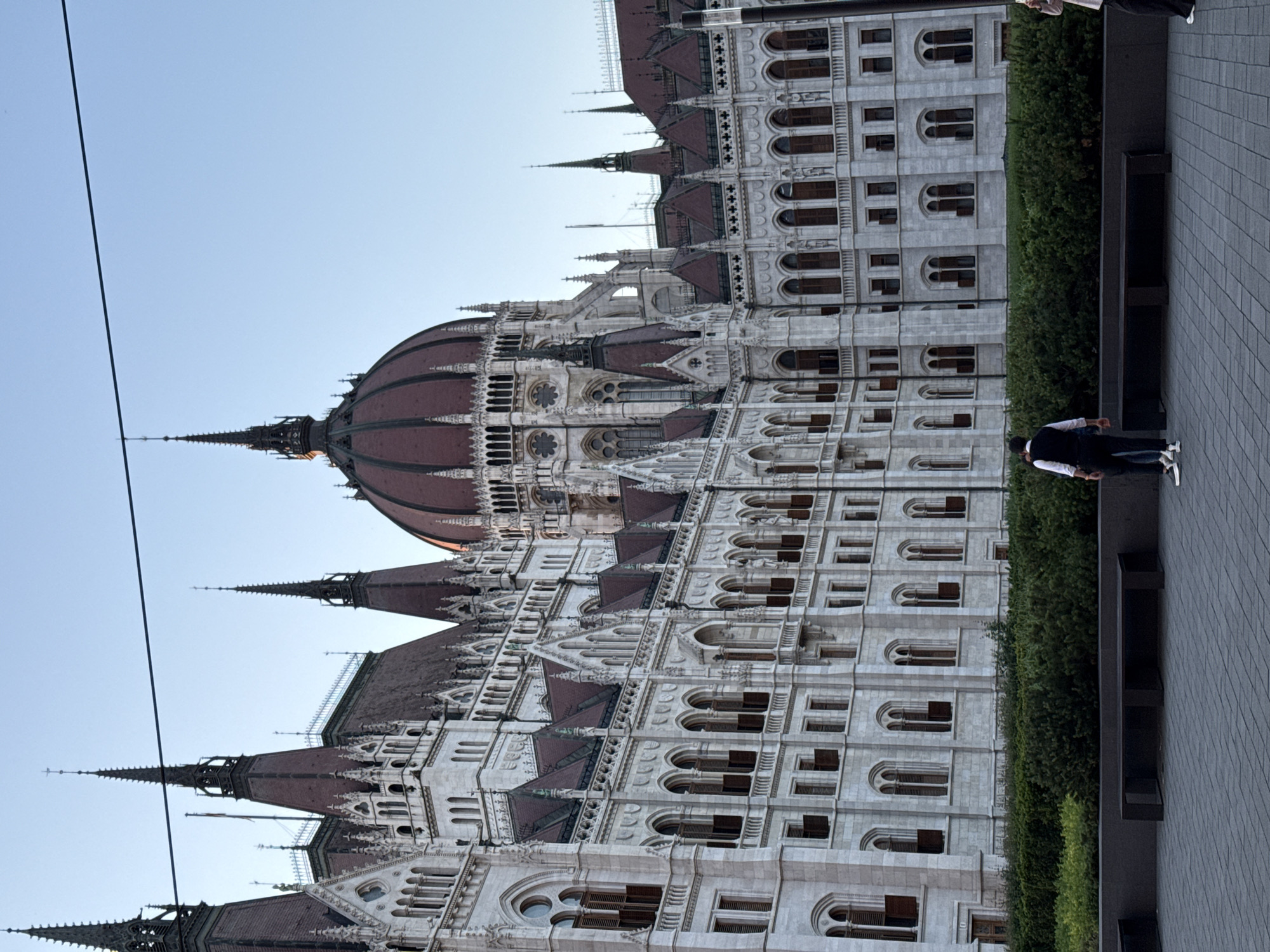 Golden hour documentation of Budapest's Parliament Square and monuments