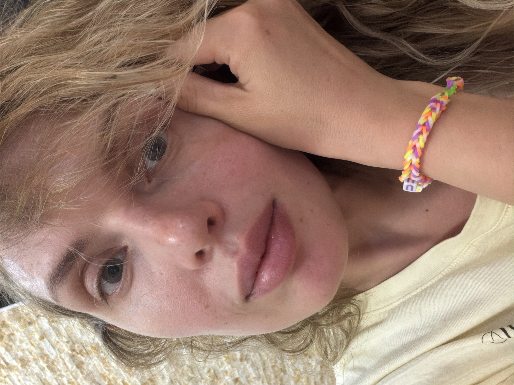 Blonde individual photographed multiple times in Budva, Montenegro
