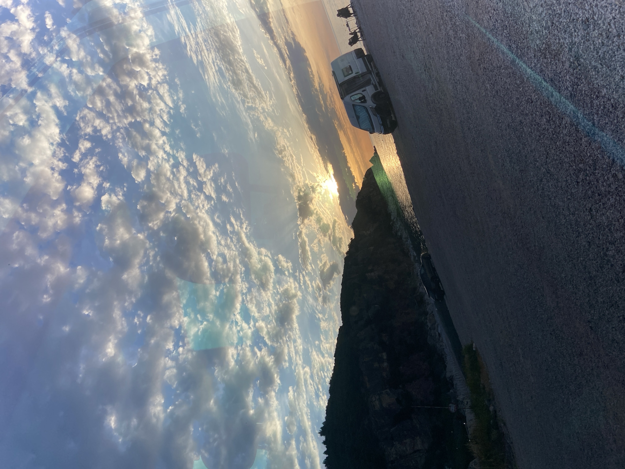 Coastal sunset and nature scenes documented by single observer
