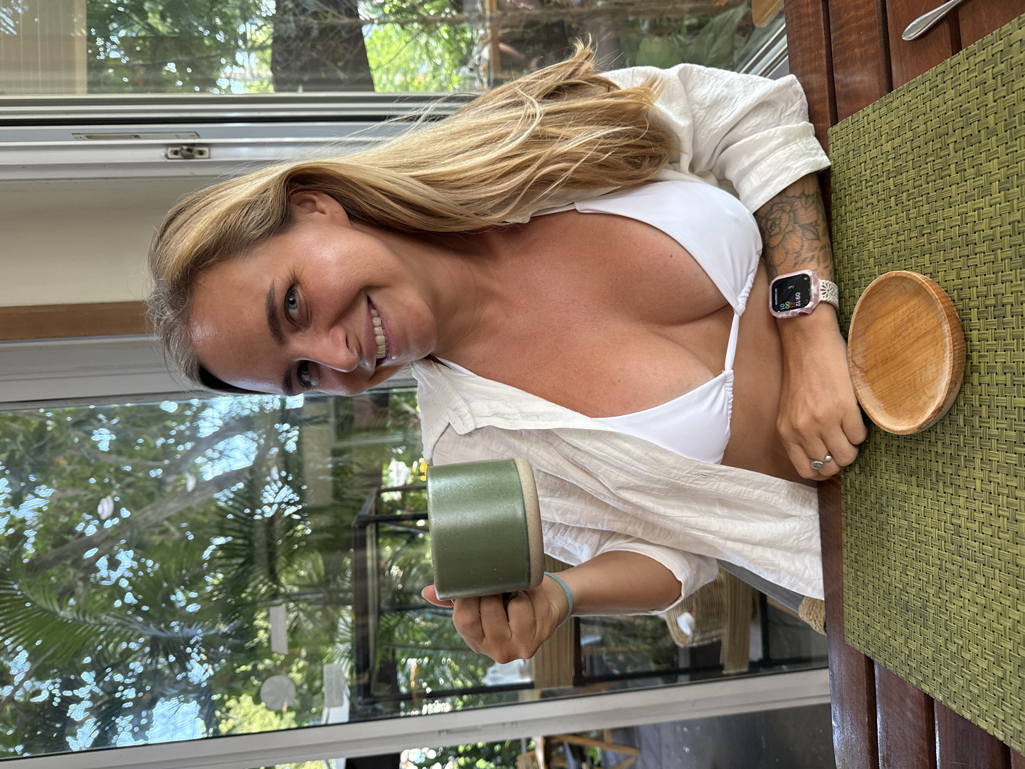 Lazy morning coffee at an outdoor café in Ko Samui