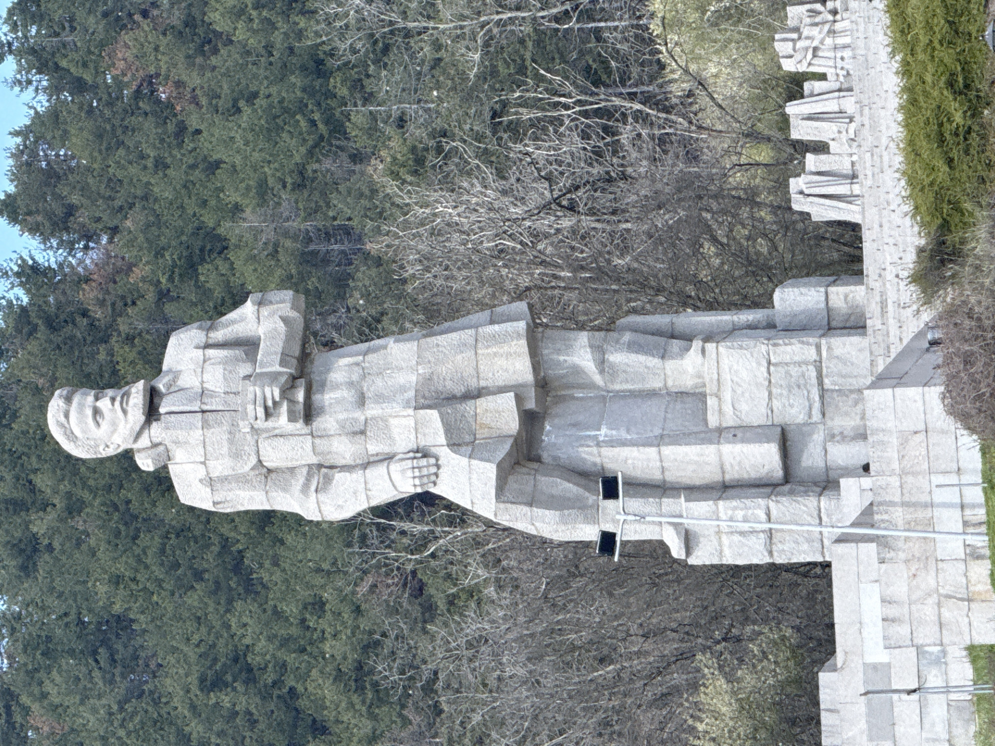 Tourist documents historic monuments in Kalofer, Bulgaria