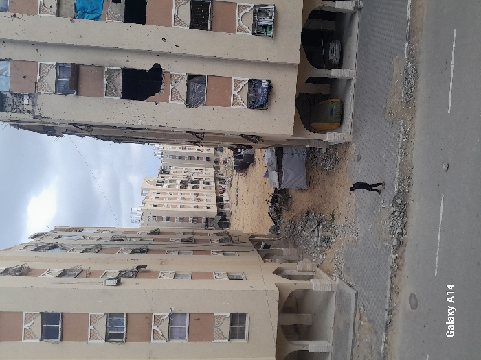 Children play amid widespread destruction in Khan Yunis displacement camps