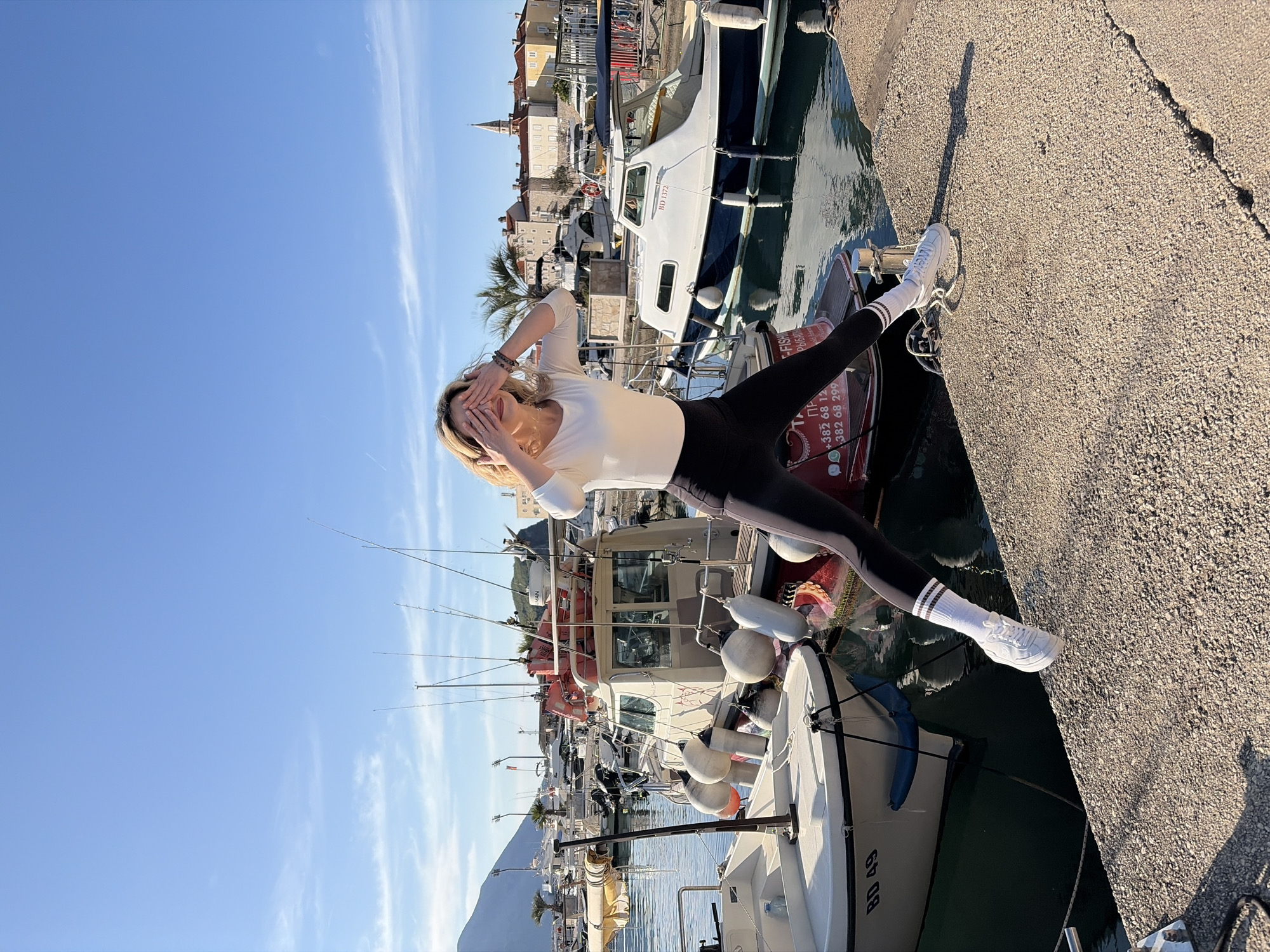 Morning harbor scenes documented in Budva, Montenegro marina