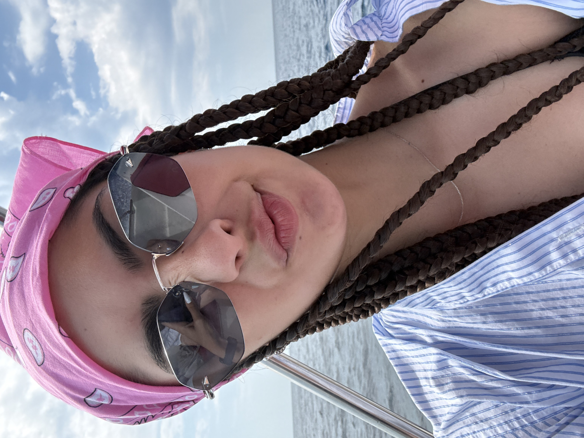 Boat day along the Greek coastline, summer morning.