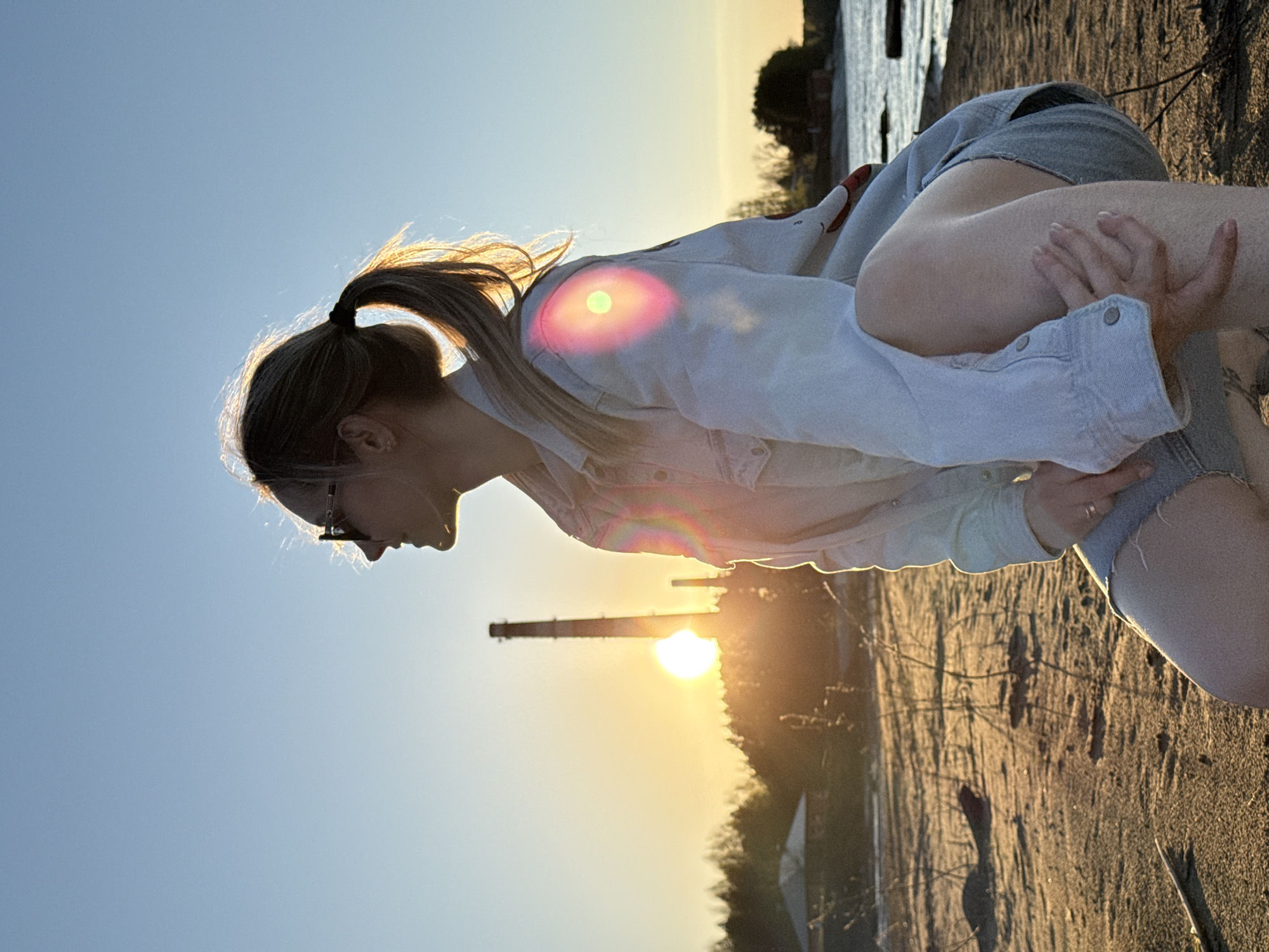 Woman photographed during beach session in Chaikovsky, Russia