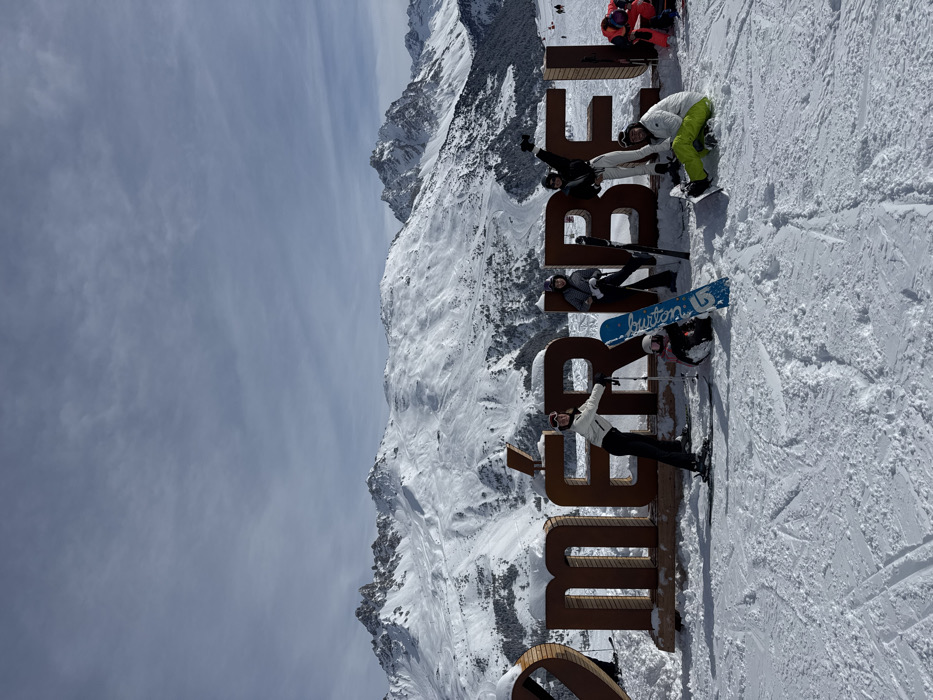 Skiers enjoy winter day at French Alps Méribel resort