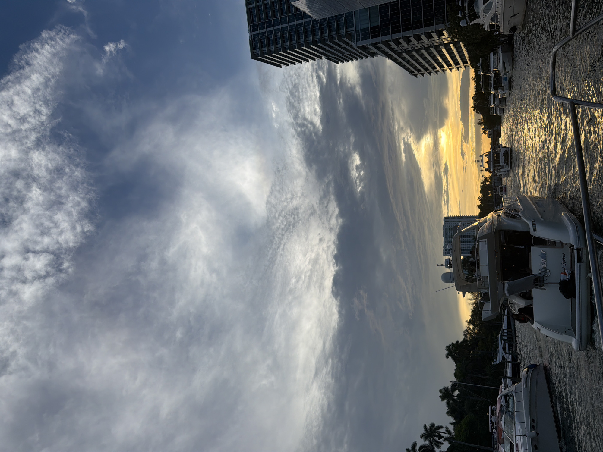 Evening boat ride through Miami waterways and yacht areas