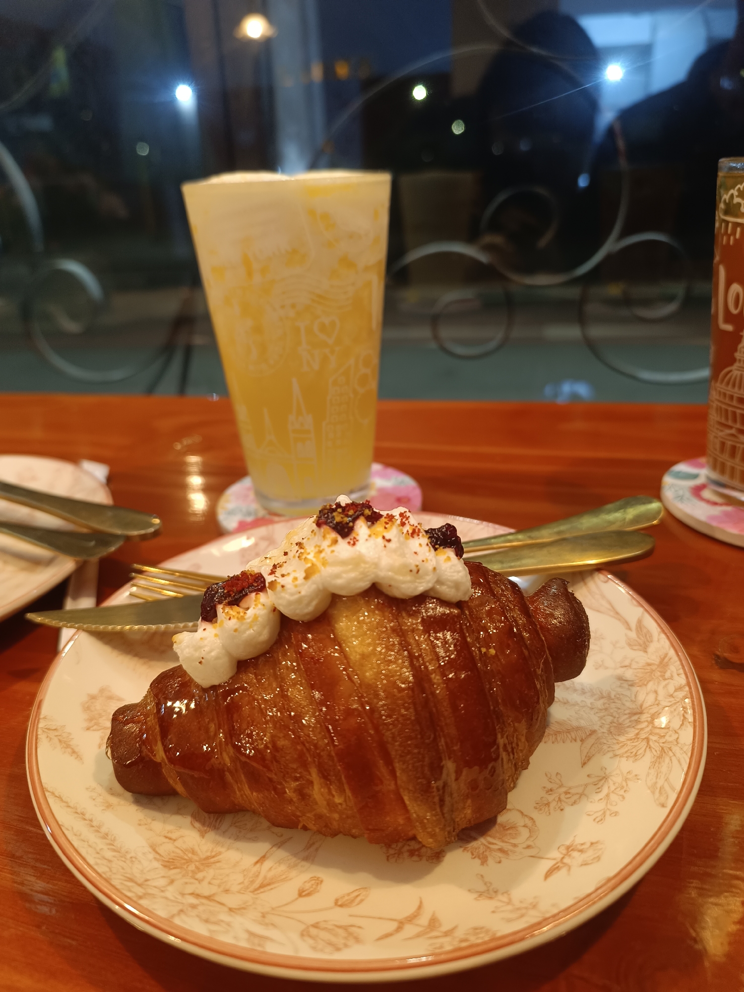 Morning pastry breakfast documented at Arica cafe