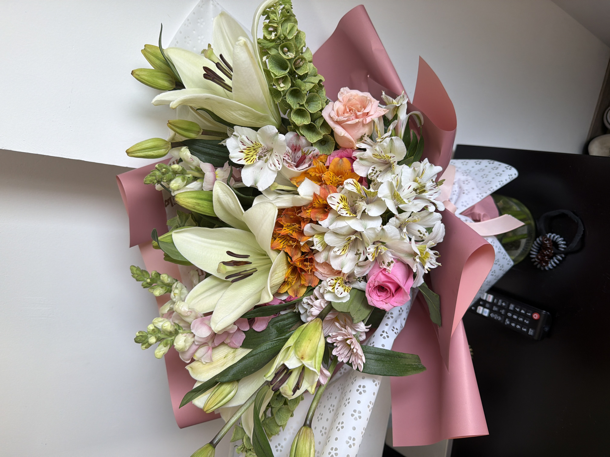 Flowers, dessert, and trees captured in evening memories