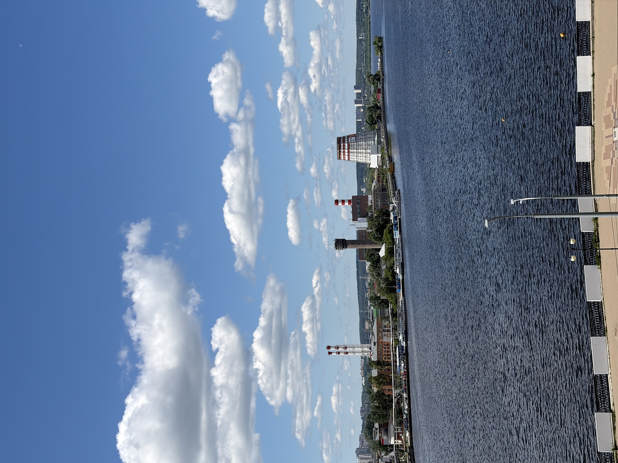 Morning walking tour documented across Izhevsk waterfront and landmarks