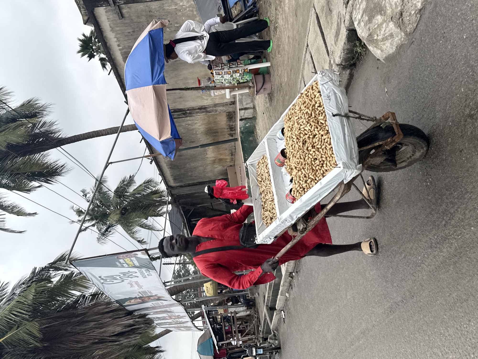 Street-level scenes from a busy afternoon in Ado, Nigeria