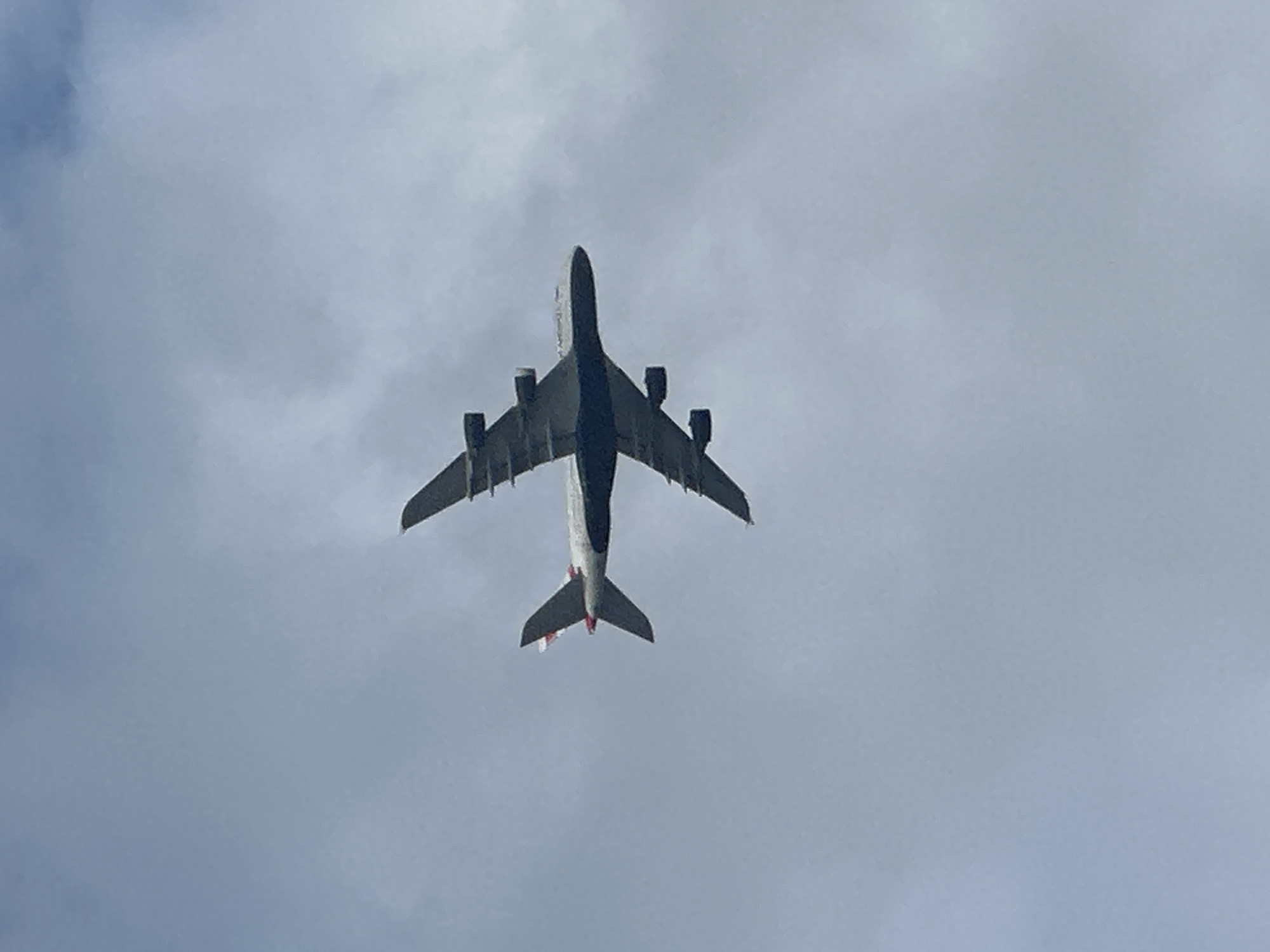 British Airways aircraft over southeast London, two angles