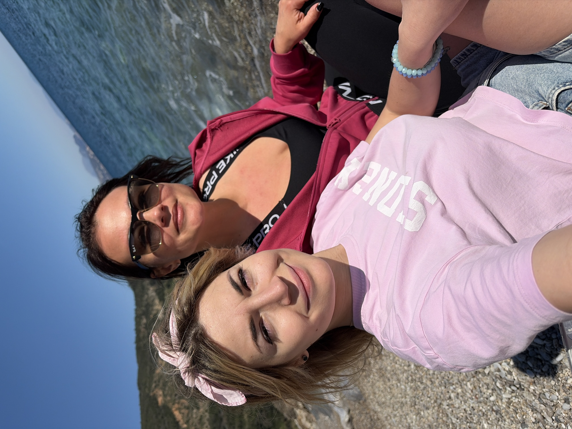 Beachgoers enjoy midday leisure time at Prijevor, Montenegro