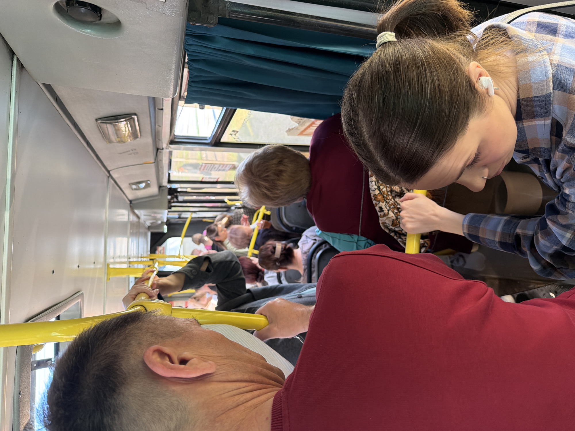 Crowded bus transport observed in Krasnoyarsk, Russia