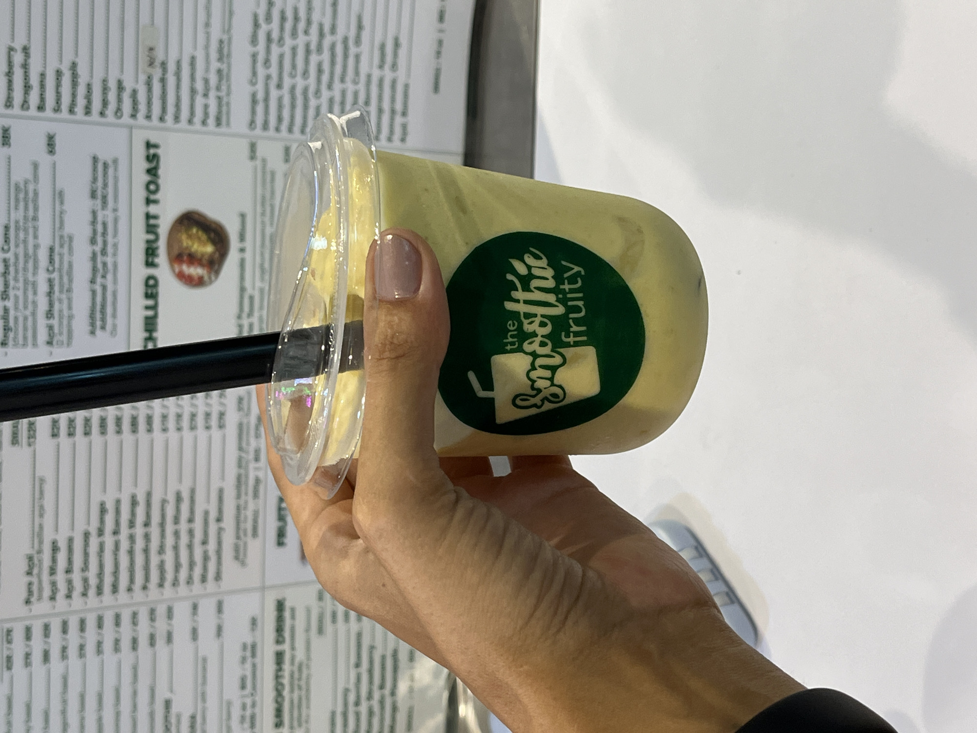 Tourist documents smoothie shop visit, street scenes in Kuta Selatan