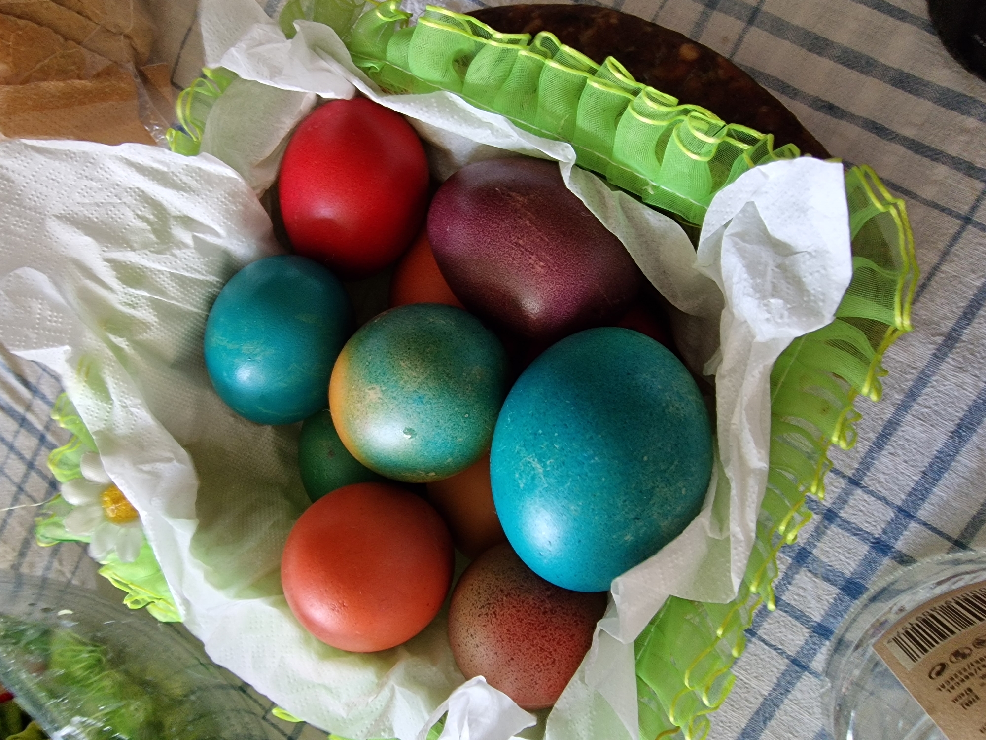 Easter egg basket documented in Chirpan, Bulgaria