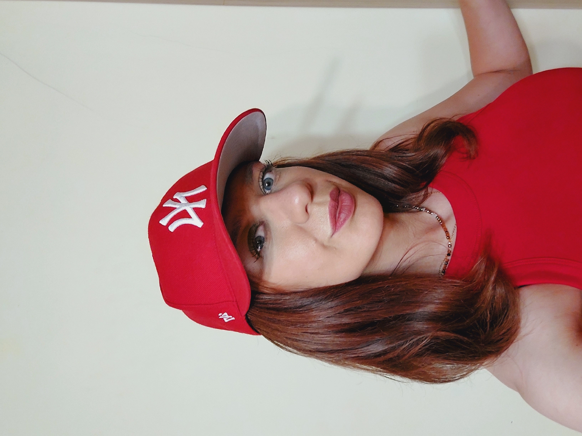 Afternoon in Sofia: glass towers and a red Yankees cap
