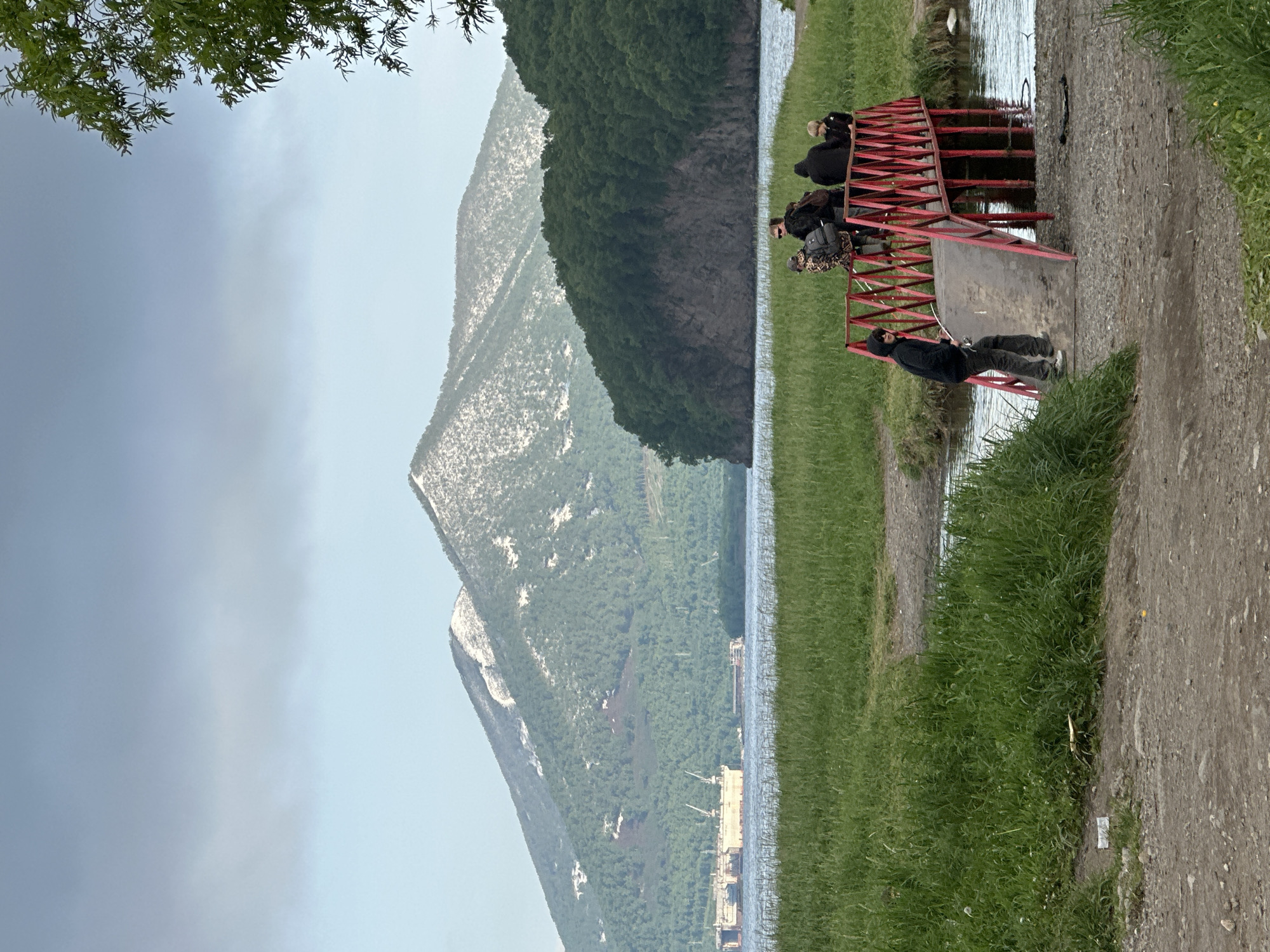 Quiet summer morning along the waterfront in Vilyuchinsk