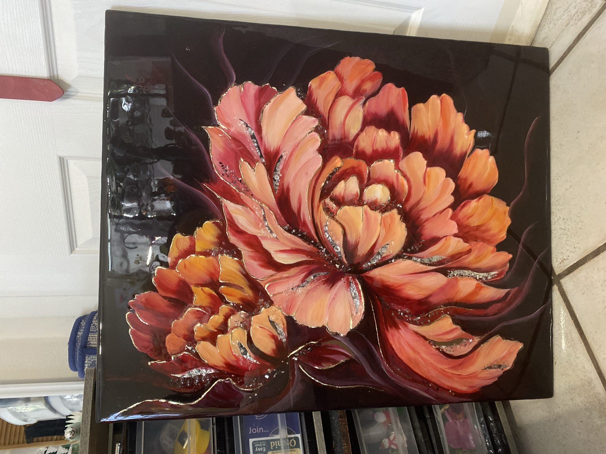 Floral paintings and live orchids, up close in Miami