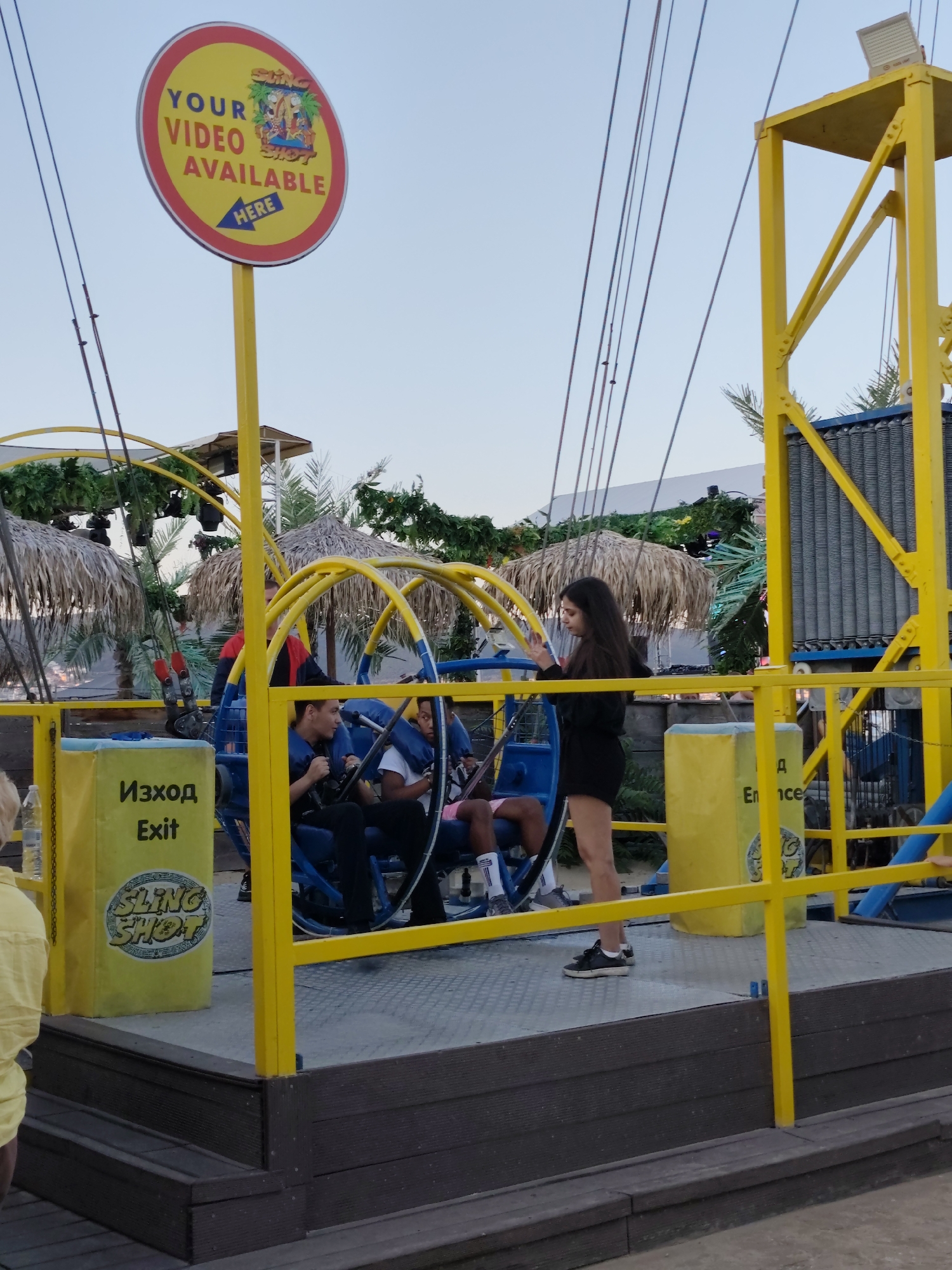 Nesebar's summer tourist strip in full evening swing