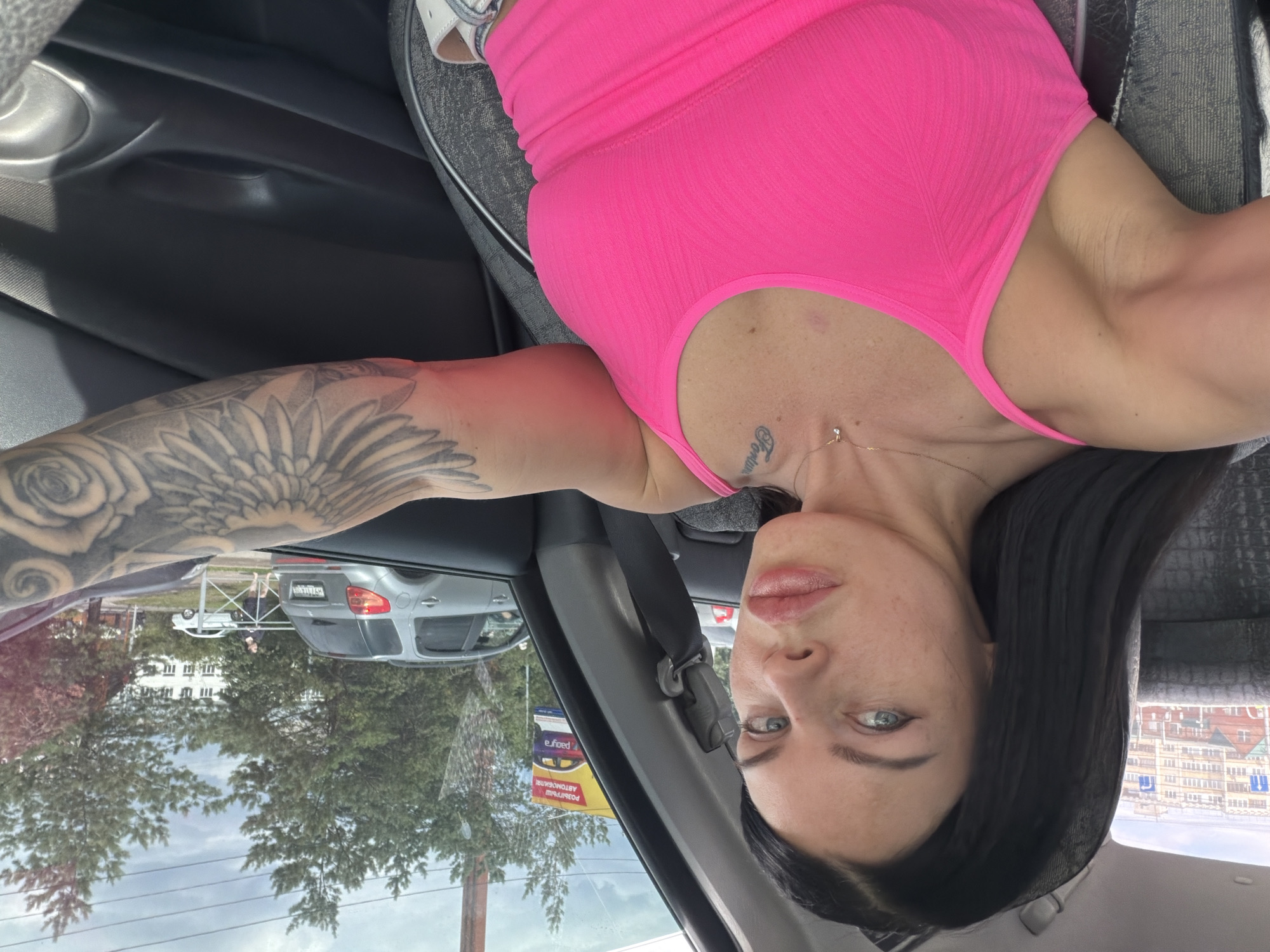 Quick selfies from the driver's seat in Ufa, Russia