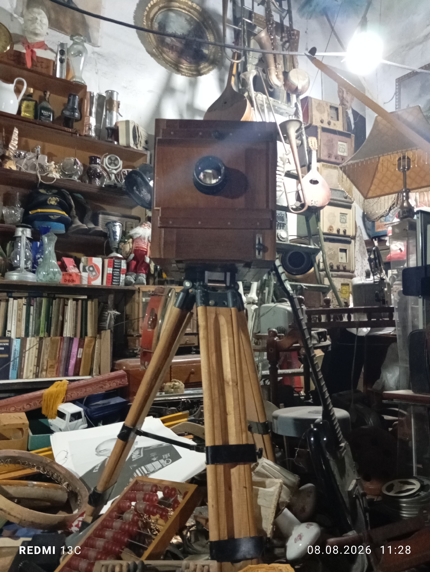 Soviet-era collectibles and antiques at a Tashkent market