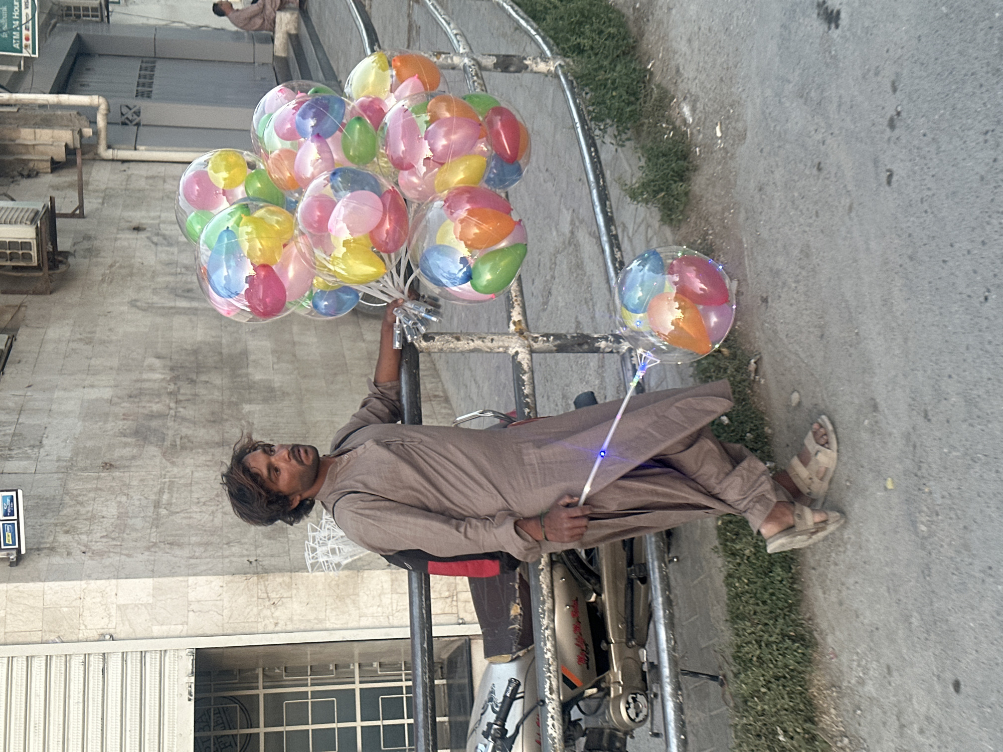 Balloon vendors spotted selling colorful wares in Quetta City