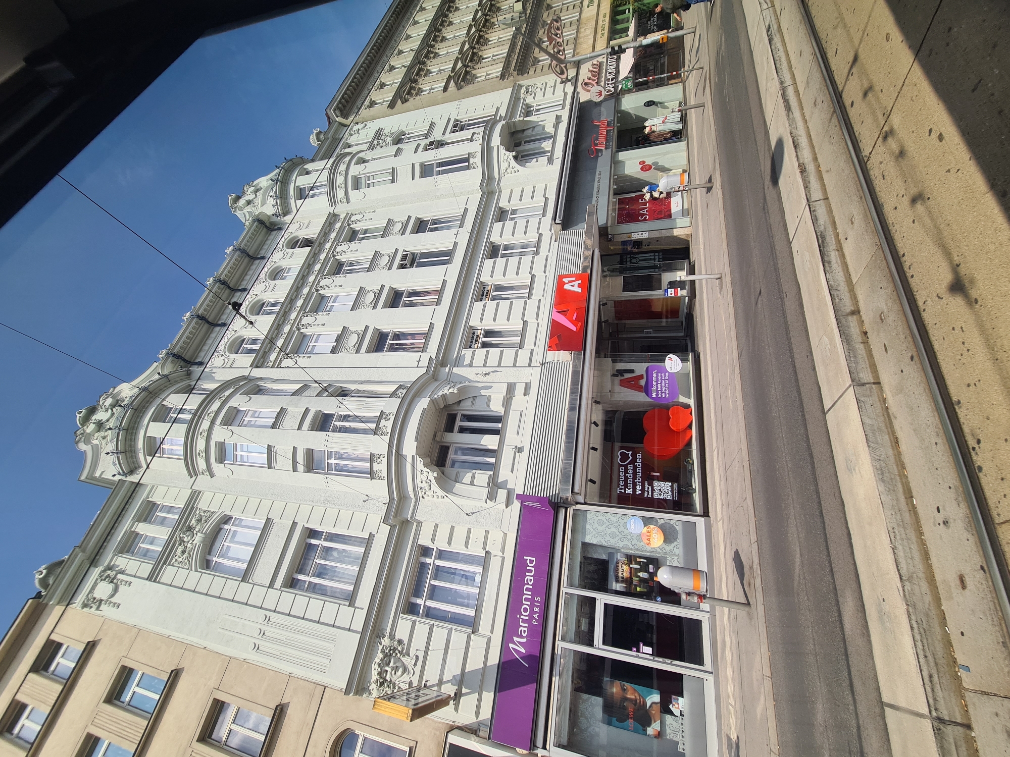 A sunny afternoon on a classic Viennese city block