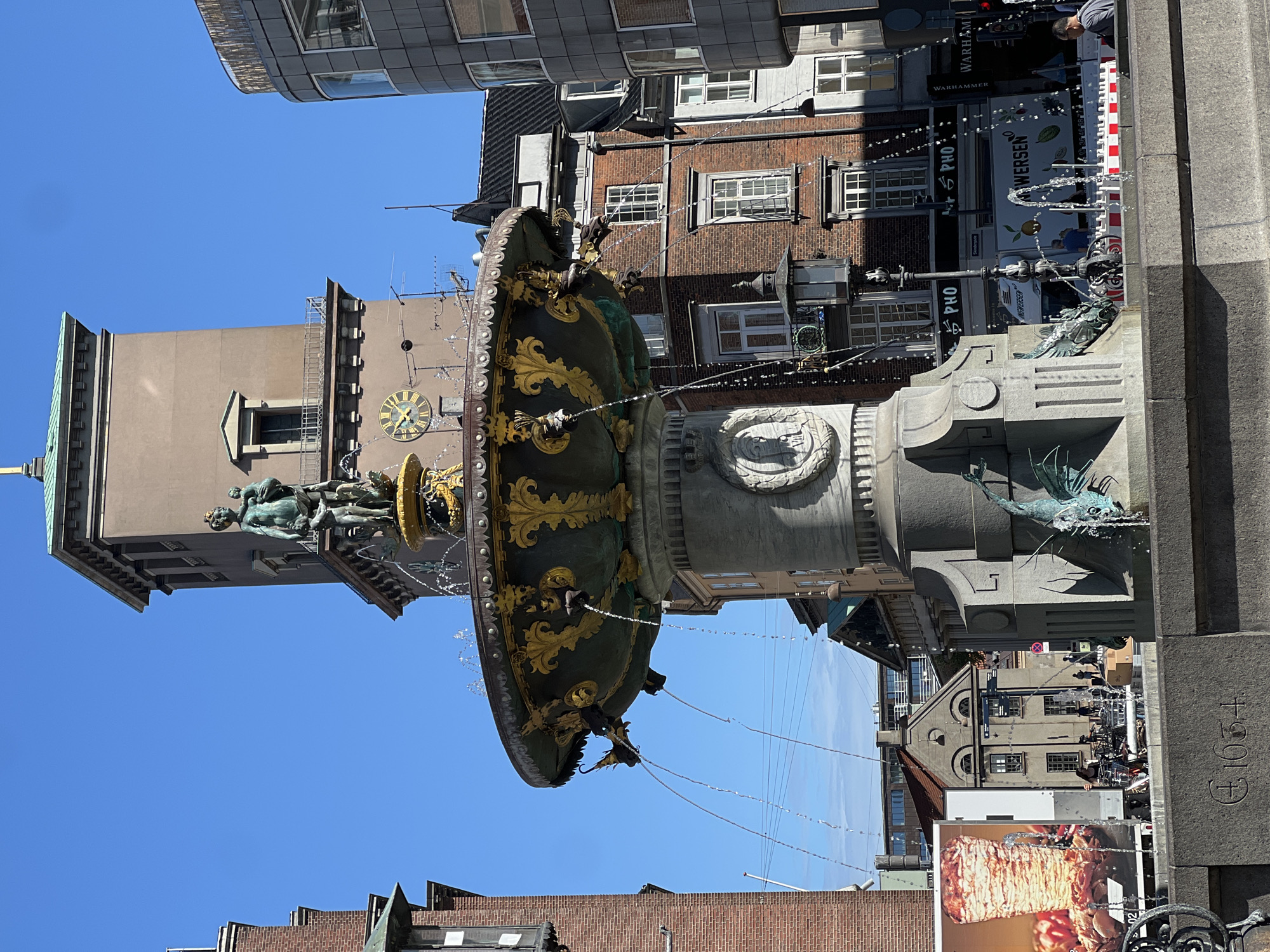 Gefion Fountain running in Copenhagen's harbor district