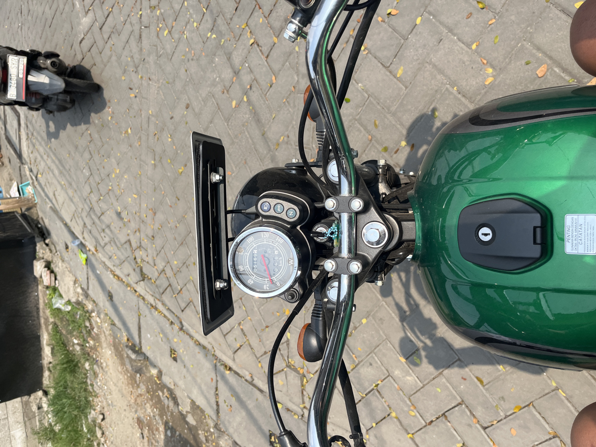 Morning ride through Tangerang's tree-canopied streets