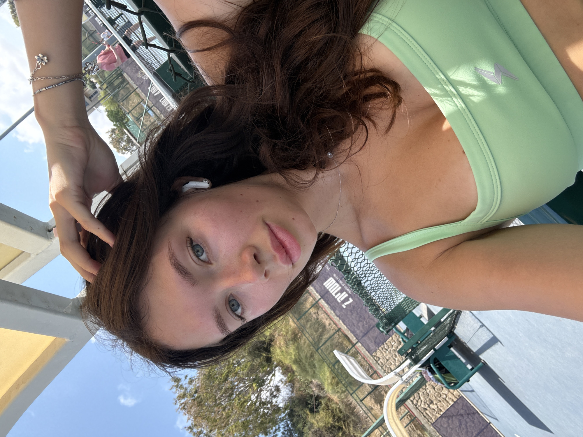 Outdoor selfie moment in Tel Aviv on a summer morning