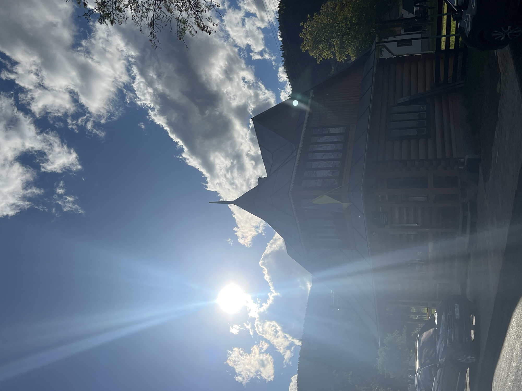 A-frame cabin resort life in the Carpathian Mountains, Vorokhta