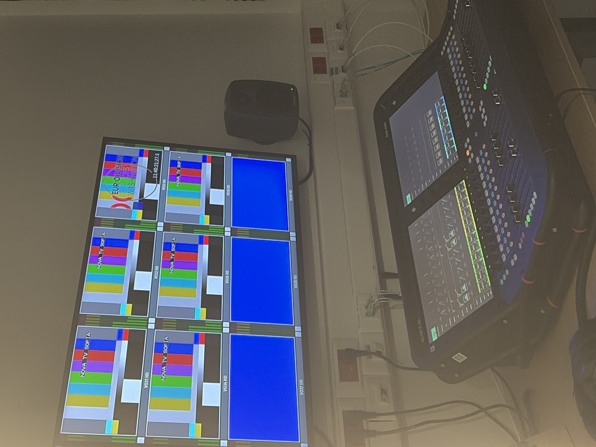 Broadcasting control room operations documented at Nova TV Sofia