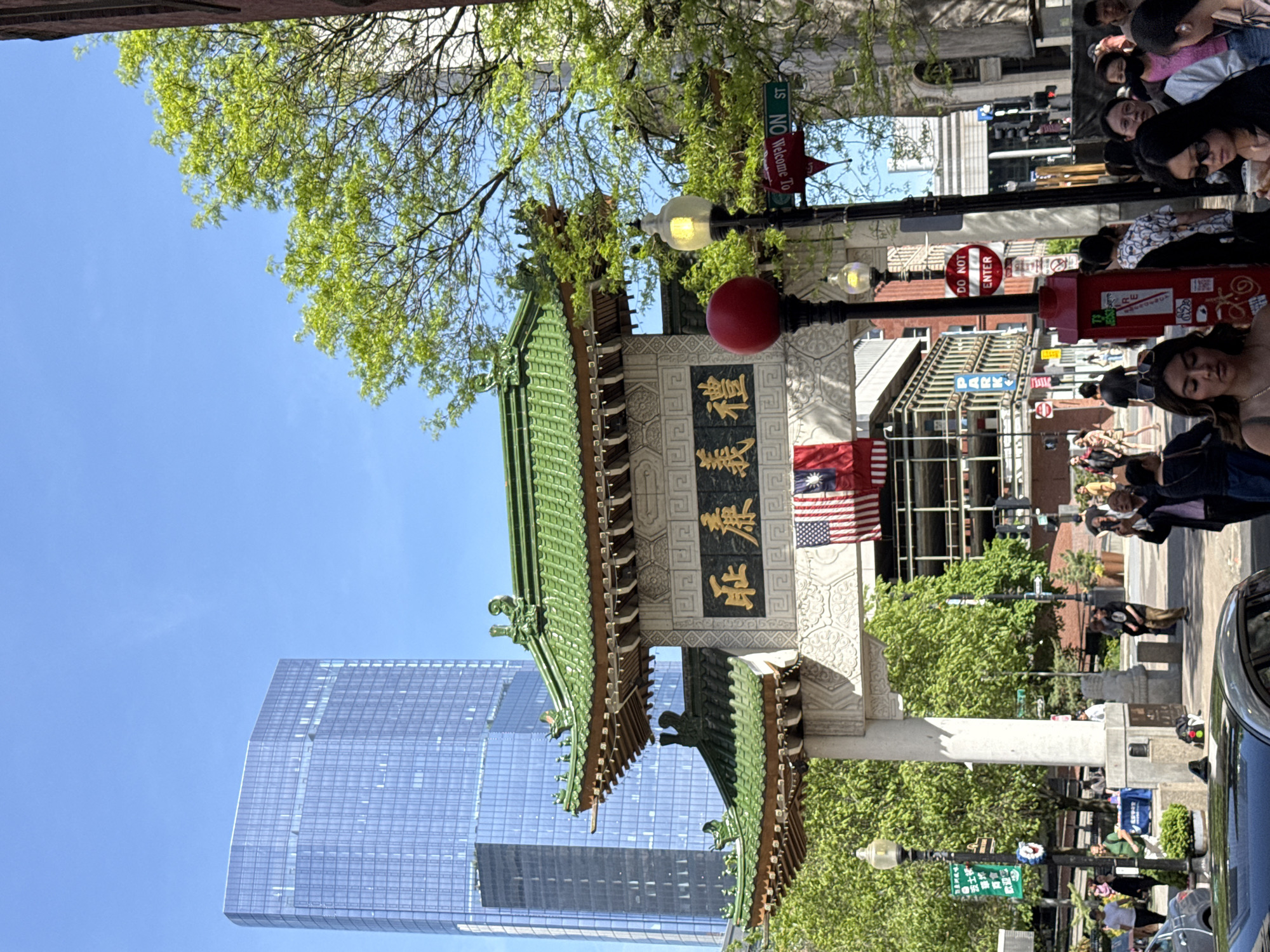 Boston resident documents city landmarks during evening walk