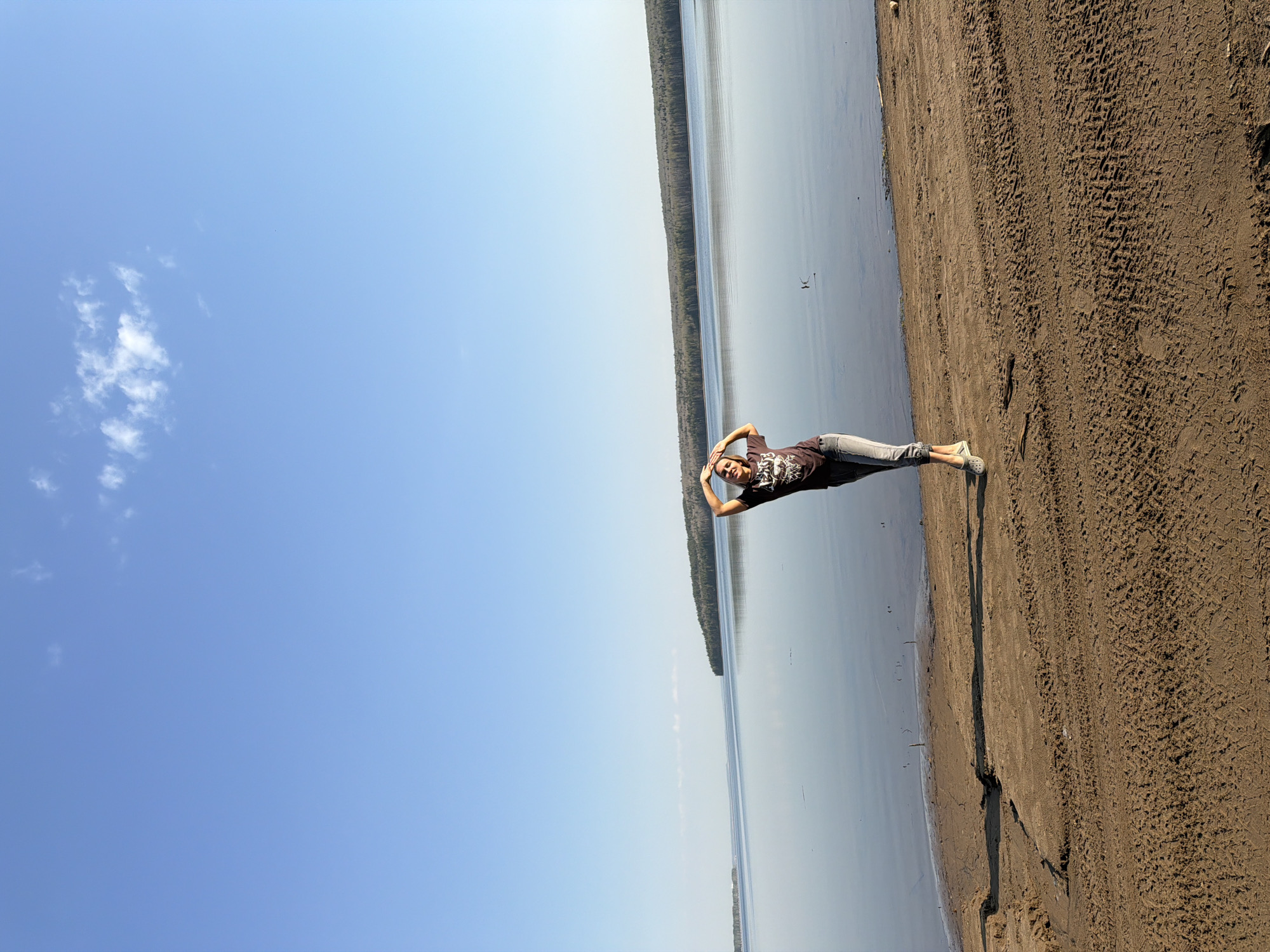 Early morning beach gathering captured in Chaikovsky, Russia